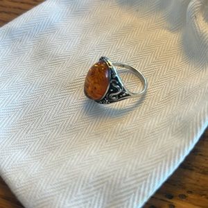 Beautiful Amber ring. 1980s. Bought in a jewelry store in Nelson BC
